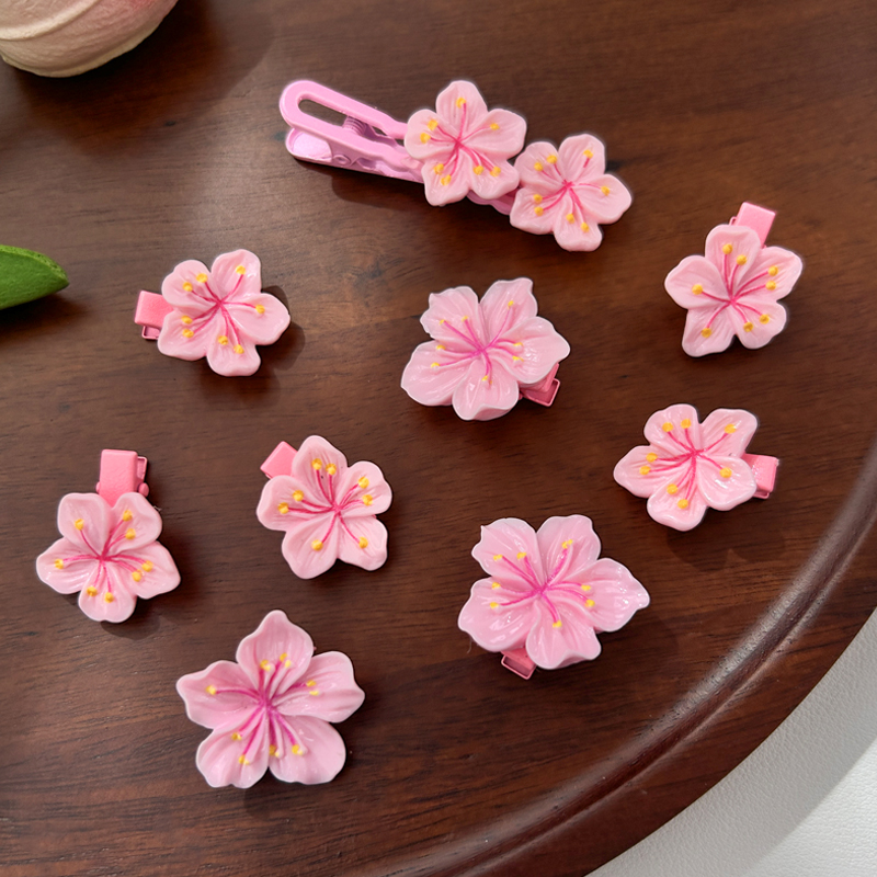 诗情画意樱花鸭嘴夹发卡