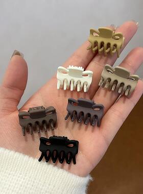 小号公主头迷你刘海发抓夹发夹子头饰发卡子女爪夹秋冬鲨鱼夹黑色