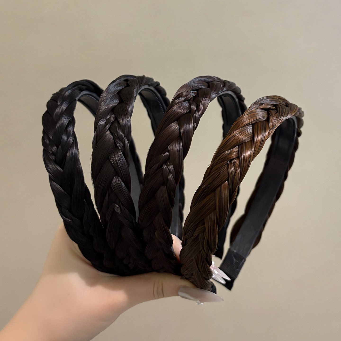 麻花辫假发发箍女头箍压发卡发捆头饰发旅发窟头窟中年妈妈发饰品