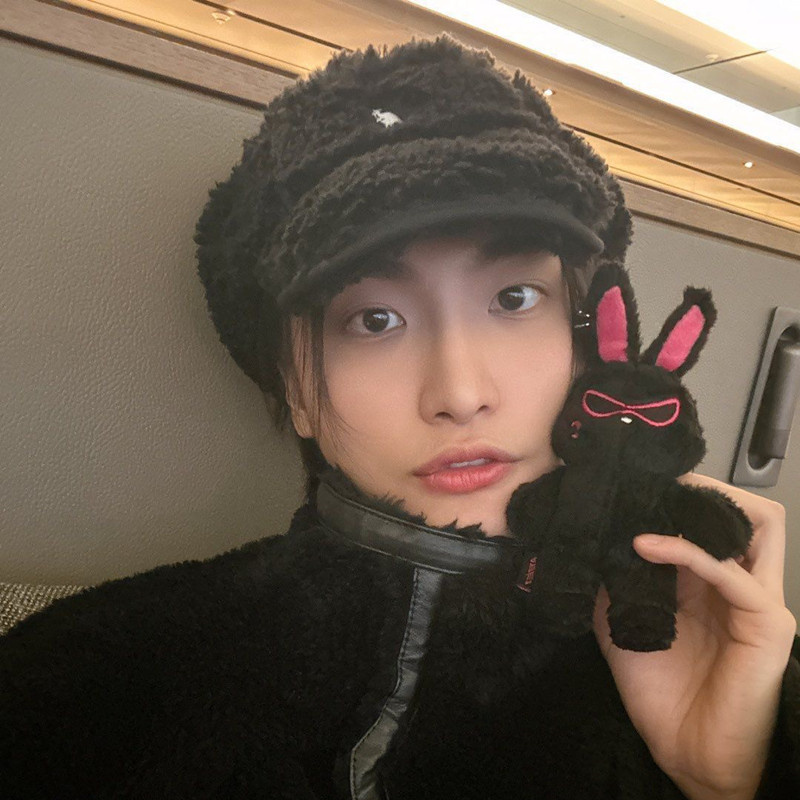 ATEEZ金弘中 朴星化MITO KEYRING黑色钥匙扣卡套发圈挂件玩偶娃娃