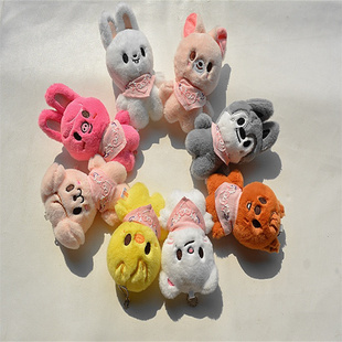 straykids口水兜娃娃 卡通小公仔 方灿 李龙腹同款挂件包包配饰