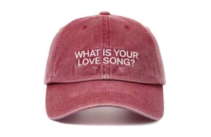 BTS金泰亨what is your love song 字母帽子 绣花棒球帽