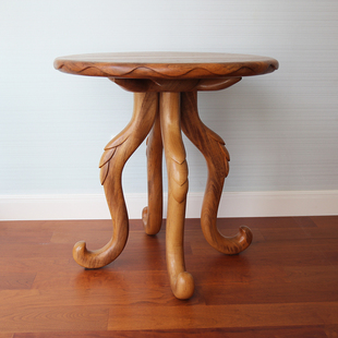 明院设计师家具,手工重工艺术家具 柚木圆桌 “章无忌”圆桌