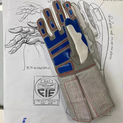 大利蓝精灵佩剑击剑手套FIE800N