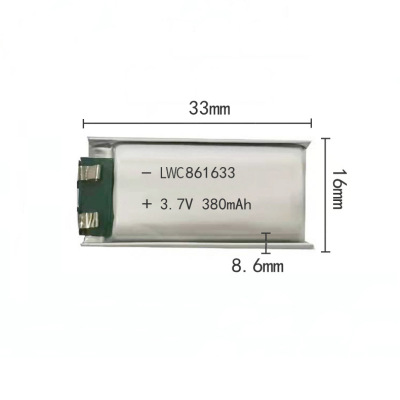 861633 聚合物锂电池 3.7V380mAh 10c高倍率纯钴雾化杆锂电芯电池