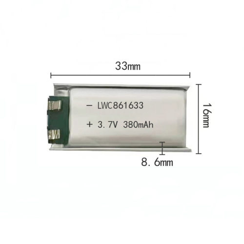 861633 聚合物锂电池 3.7V380mAh 10c高倍率纯钴雾化杆锂电芯电池
