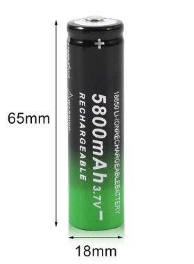 18650 5800MAH 3.7V锂电池  尖头平头手电筒充电电池 露营灯电池