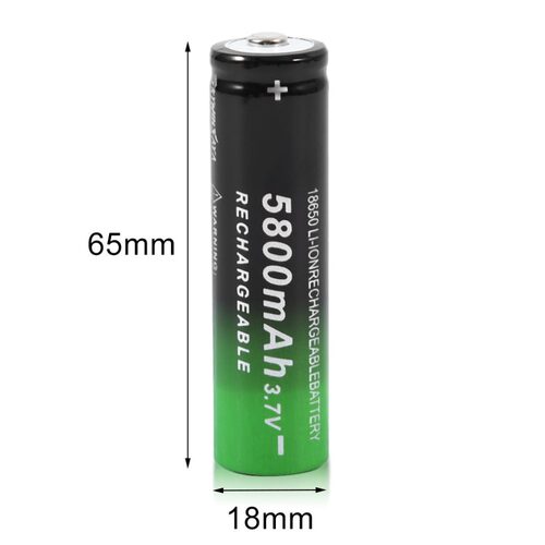 18650 5800MAH 3.7V锂电池  尖头平头手电筒充电电池 露营灯电池