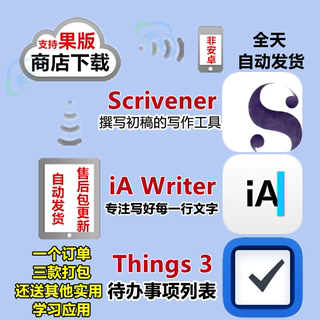 Scrivener写作工具 iA Writer备忘笔记 Things 3待办事项文创用品