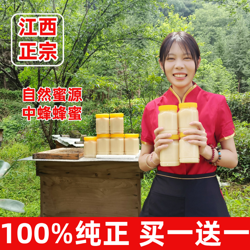 【买一送一】正宗农家土蜂蜜纯正天然野生蜂巢百花蜜500g