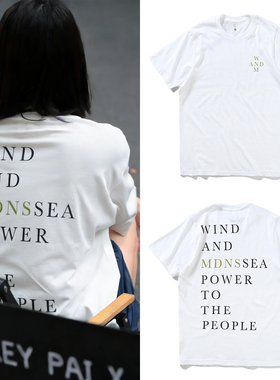 WIND AND SEA余文乐MADNESS联名同款短袖夏季学生情侣纯棉休闲T恤