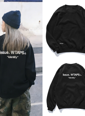 余文乐同款WTAPS IDENTITY隐藏款字母套头卫衣青少年情侣加绒上衣