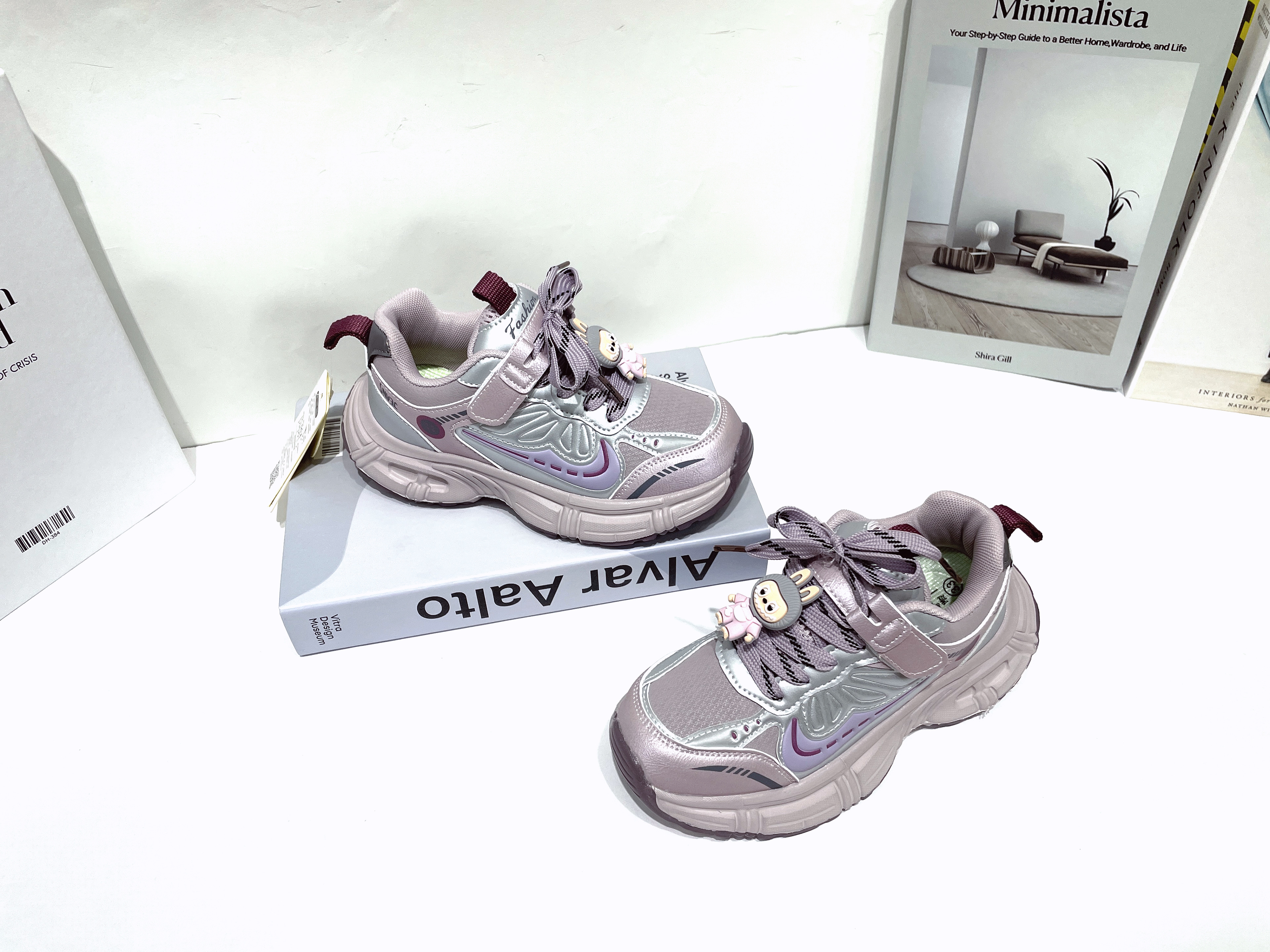 女童运动鞋秋冬款男童鞋子2025新款冬季儿童休闲大童老爹鞋