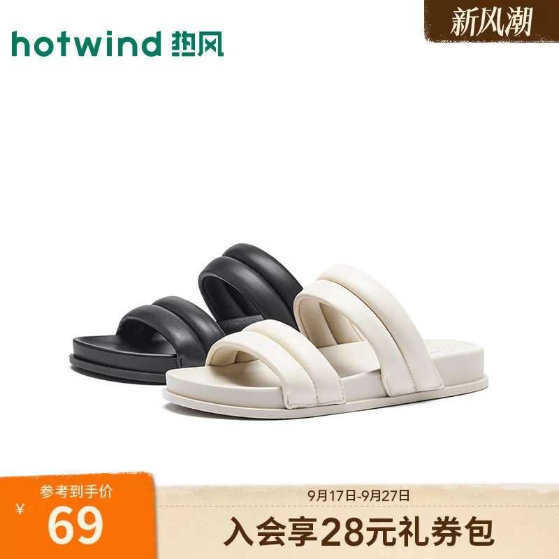 热风2026年夏季新款女时尚一字拖图片