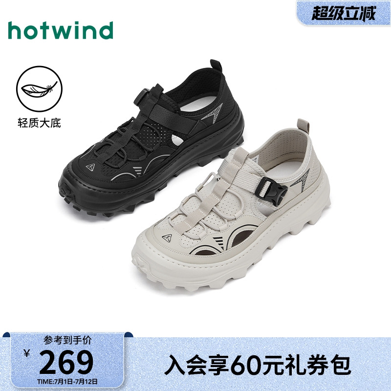 热风2025年夏季新款男士时尚凉鞋