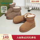 热风加绒雪地靴女鞋2025年冬季新款厚底休闲短筒靴保暖时尚棉鞋