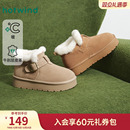 热风厚底雪地靴2025年冬季新款增高毛毛鞋加绒棕色短靴子休闲女鞋