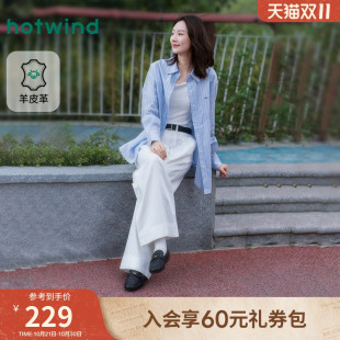 通勤休闲女鞋 热风英伦风乐福鞋 百搭软底单鞋 新款 子 女2025年秋季