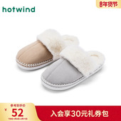 女2025年冬季 新款 简约休闲家居拖百搭包头拖鞋 热风加绒毛毛鞋 女鞋