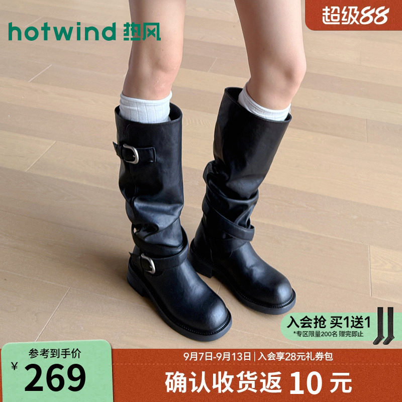 2026年秋季新款女士时尚骑士靴图片