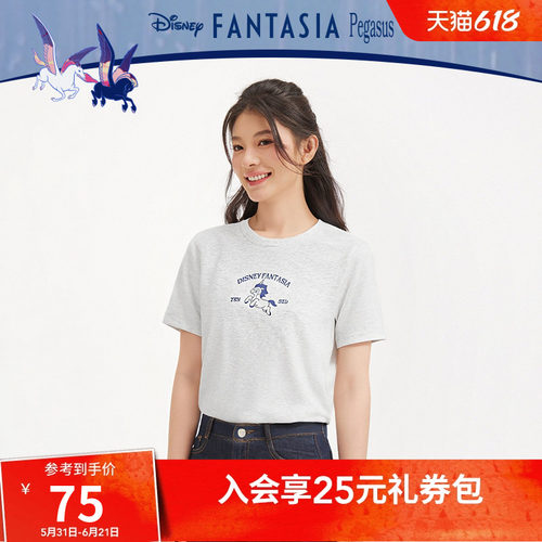 【迪士尼系列】热风2026年夏季新款女士小飞马短袖T恤