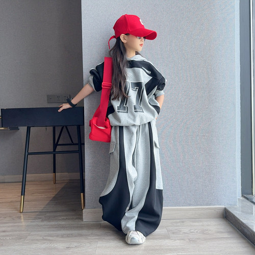 女童秋季运动休闲卫衣卫裤套装