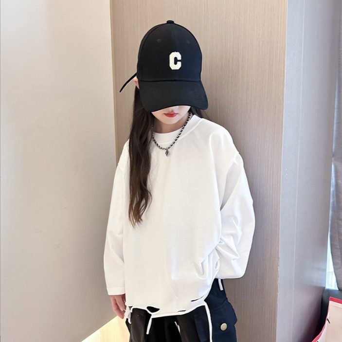 女童长袖打底衫百搭宽松内搭