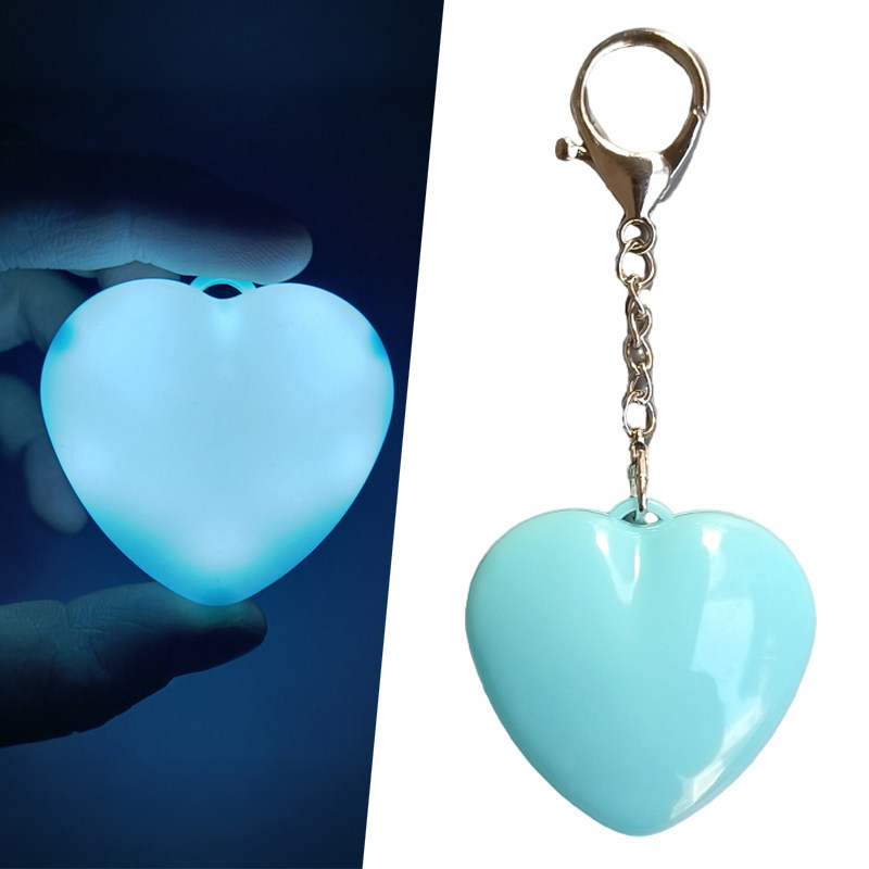 PurseLight包包灯迷你小夜灯钥匙扣发光挂件触摸感应心形灯蓝色壳