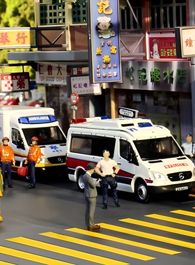 TINY微影香港静态人偶套装模型树脂雕像警察市民消防员1:64 1:76