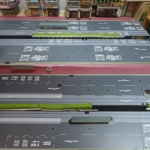 微缩场景模型香港巴士站地面标志