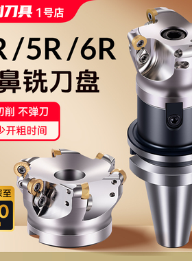 EMR数控刀盘开粗BT50BT40圆鼻铣刀盘R5面铣刀盘CNC加工中心飞刀盘