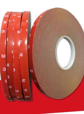 汽车正品双面胶强力超薄红色泡3M胶绵装饰led灯条雨挡专用33米