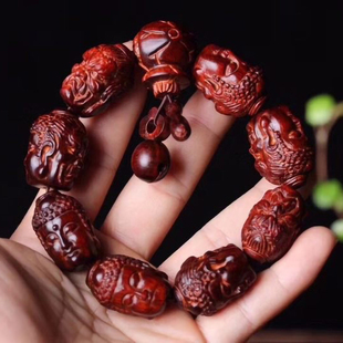 一念成佛一念成魔犀角小叶紫檀木手串高密老料沉水级佛珠手链男女
