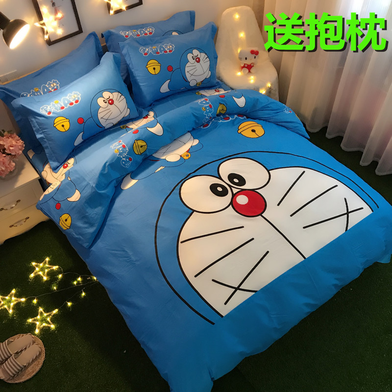 网红全棉卡通四件套哆啦A梦纯棉被套床单儿童宿舍三件套床上用品在类目 床上用品, 床品套件/四件套/多件套中 - 来自Buy2taobao.com提供专业的淘宝代购服务