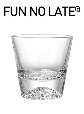 创意冰山日式雪山玻璃杯 透明樱花玻璃杯咖啡杯威士忌酒杯