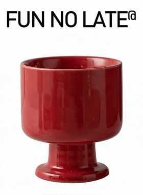 ins极简风陶瓷高脚杯 小众马克杯咖啡杯甜品水杯伴手礼物生日礼物