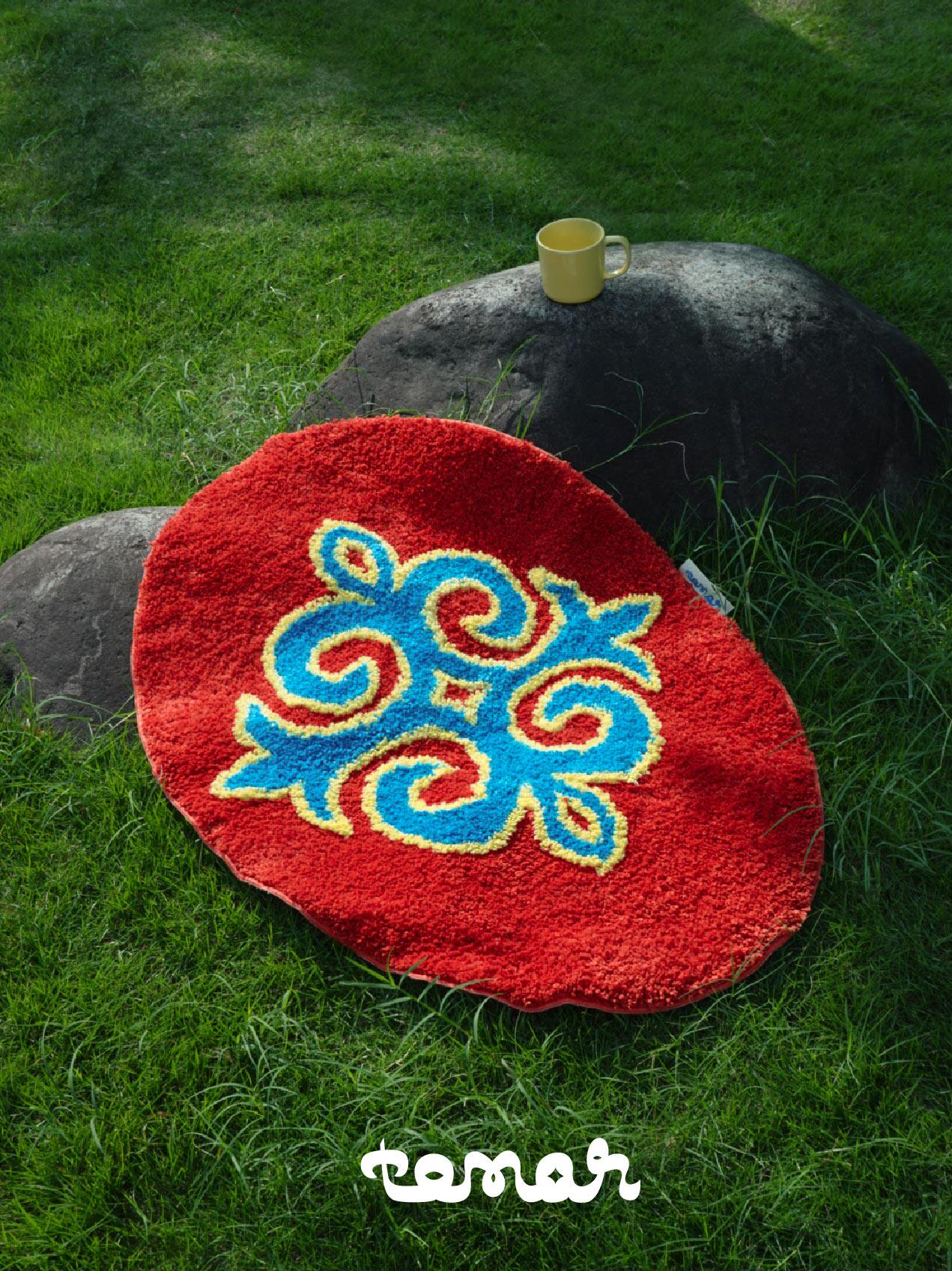 Ethnic Style Tufted Carpet with Nomadic Color-Blocking - Taobao product photo 4