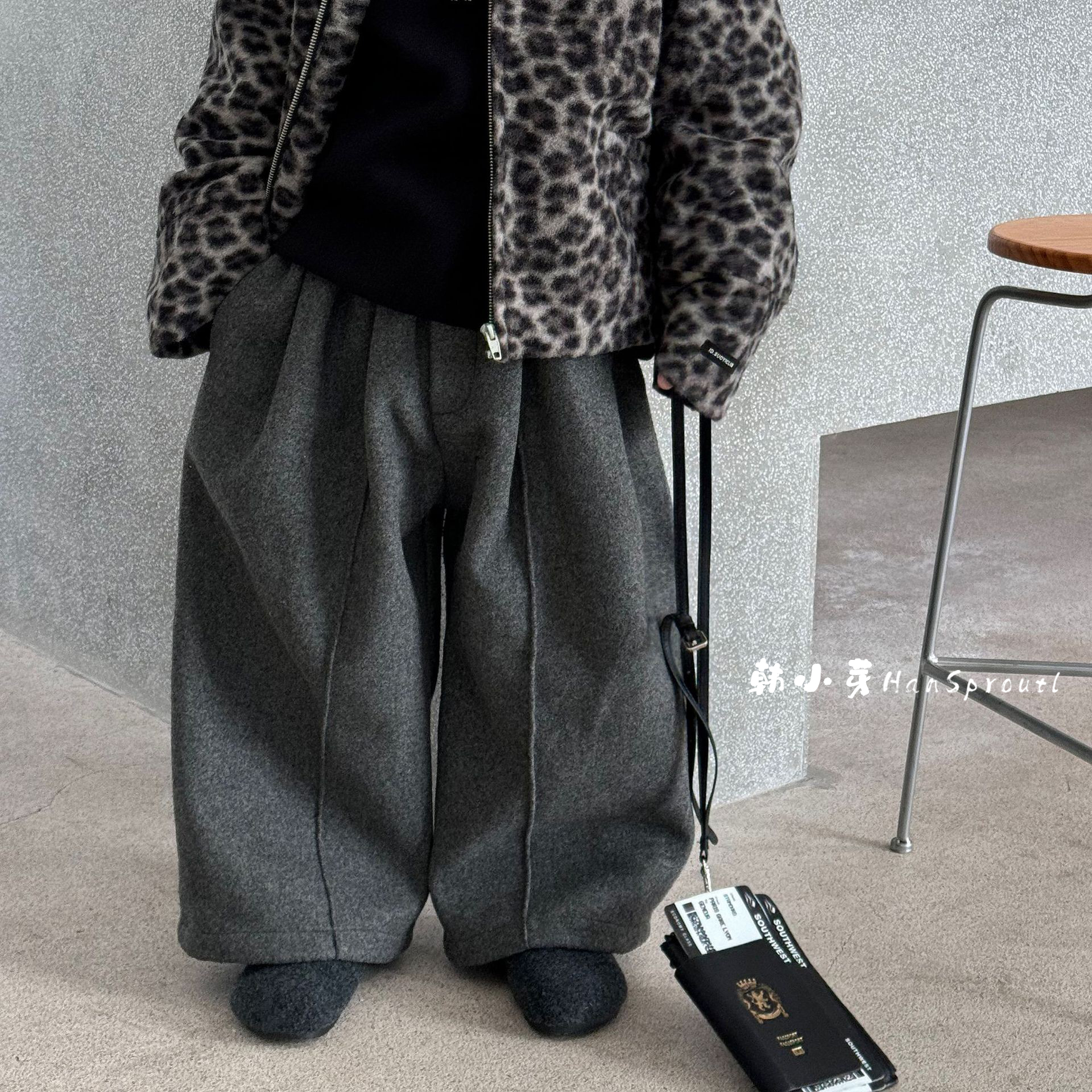 2025新款秋冬季加绒儿童裤子男童加厚长裤子潮流休闲裤西装裤韩版