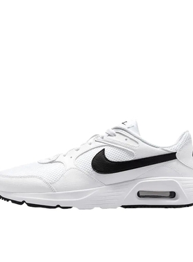 Nike Air Max SC  低帮 休闲跑步鞋 男款 白黑CW4555-102江西AS仓