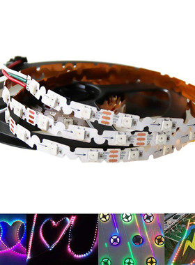 WS2812B幻彩灯条 5V60灯每米60像素SK6812 S型内置IC全彩灯带5050