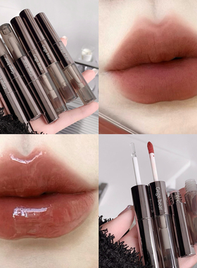 Gegebear双头唇釉哑光雾面水光镜面叠涂唇蜜持妆不易沾杯显色口红