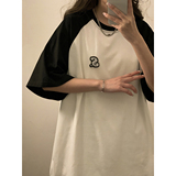 2023女模新款T恤撞色魔术贴纯棉双纱230克大板红TX084-P25控39，男装T恤，电商B237