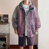 2023港风纱网镂空全包边防晒衣5短裤KK011-P45JK046-P88控128，男装夹克，电商B237