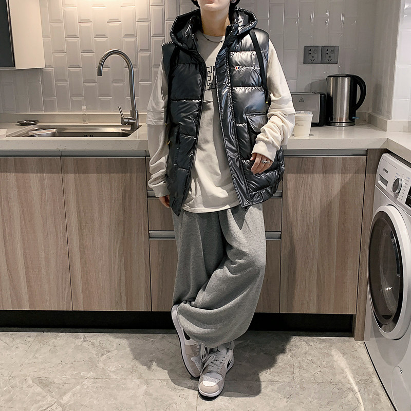 2022港风新款改标不侵权亮皮马甲银色MJ11-P78控98,男装背心/马甲,电商B237