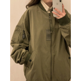 2023女模春季新款高品质棒球领夹克外套绿色JK040-P78，男装夹克，电商B237