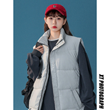 2024冬季中性风新款宽松桃皮绒立领棉马夹黑色MJ02-P55控88，女装马甲，电商B237