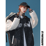 2023高品质春季皮夹克刺绣提花中性风黑色JK016-P85控118元，男装夹克，电商B237