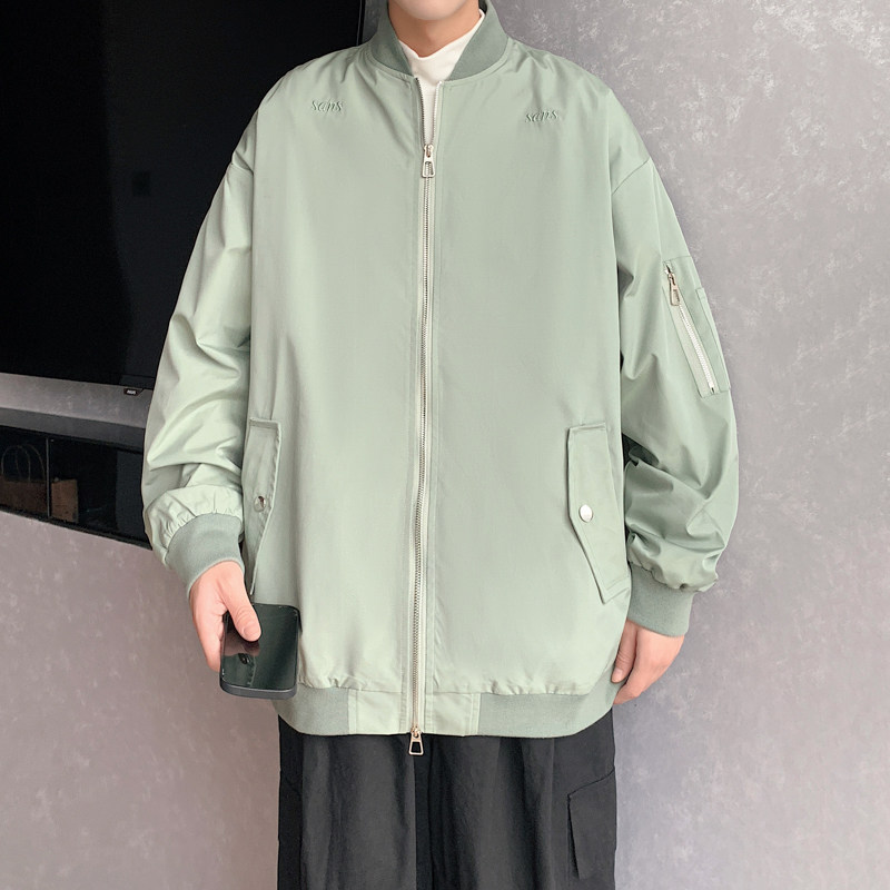 2023棒球服立体刺绣夹克外套黑色JK048-P80控118,男装夹克,电商B237