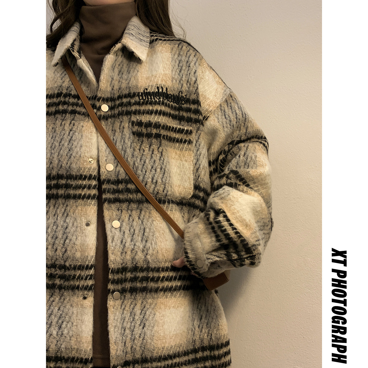 2024女模高品质刺绣毛呢夹克外套白JK045-P95控138,男装夹克,电商B237