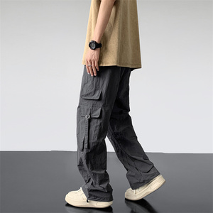 多巴胺工装休闲多口袋直筒裤M-5XL 灰 K013-P35 控58元,男装休闲裤,电商B237